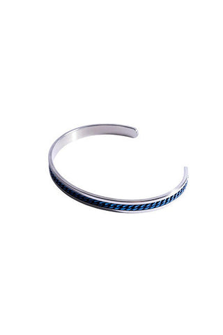 Marc malone Men's open steel Bracciale Dante Link MCGB6122