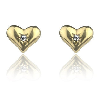 Marc malone Gold-plated heart Orecchini with zircon MCE24021G