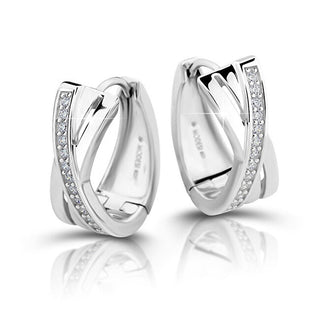 Modesi Elegant silver round Earrings M23079