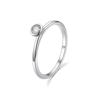 Moiss Charming silver Anello con clear zircon R00019 - Circonferenza: 53 mm