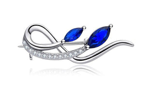 Moiss Elegant silver Broche con circonitas O0000001