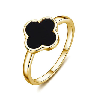 Moiss Elegant gold-plated Anello Four-leaf clover R0004481-P - Circuit: 55 mm