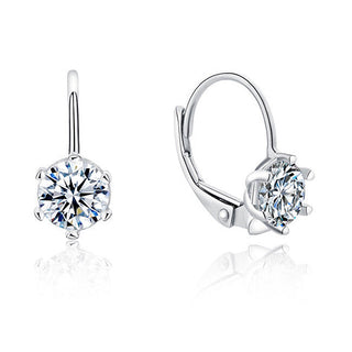 Moiss delicato silver Orecchini con clear zircons E0000676 - Dimension: 1.5 x 0.9 cm