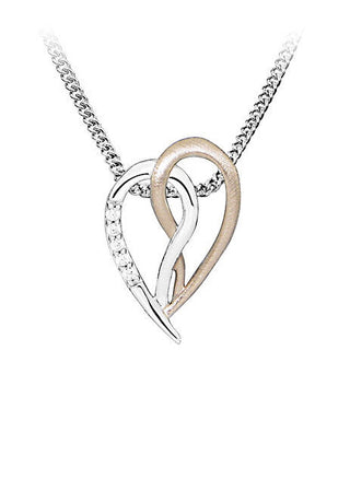 Moiss Timeless argent bicolore Pendentif avec zircons P0001007