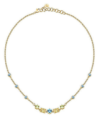 Morellato Collana elegante chapada en oro con zirconitas cúbicas Colori SAVY05