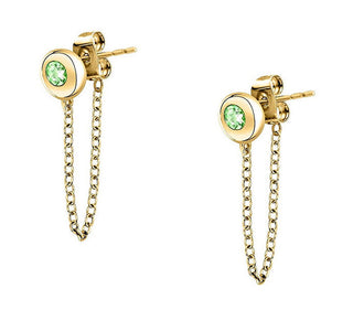 Morellato Fashion pendientes chapados en oro con peridotos semipreciados SAXN19