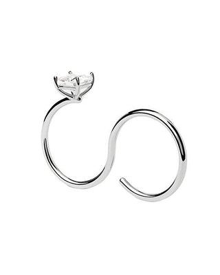 Pdpaola Anello Doppio Placcato Argento con Zircone Sofia AN02-A27 - Circuito: 58 mm