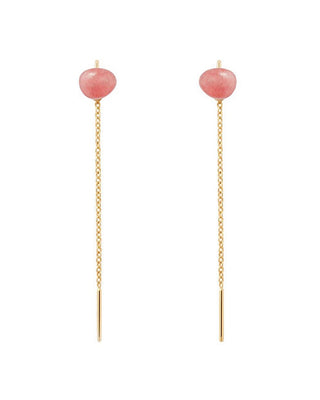 Pdpaola Gold-plated chain Orecchini with rhodochrosite LYRA ARB1-G56-U