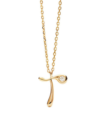 Pdpaola Gold-plated Collana letter "T" Initial CO01-B93-U (chain, Ciondolo)