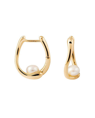 Pdpaola La Perla Aura gold-plated hoop Orecchini ARB1-G51-U