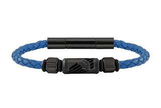 Police Men's blue leather Bracciale PJ26466BLN02A