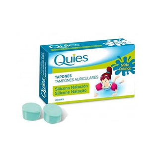Quies سدادات سباحة سيليكون للأطفال 6 وحدات