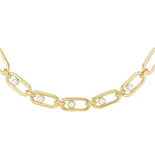 Collana de perlas doradas de lujo Rosefield JNPLG-J1294