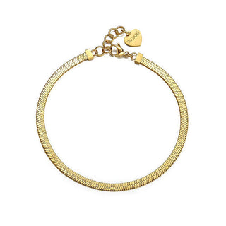 S'agapõ Chunky SHK16 Fine Gold Plated Anklet