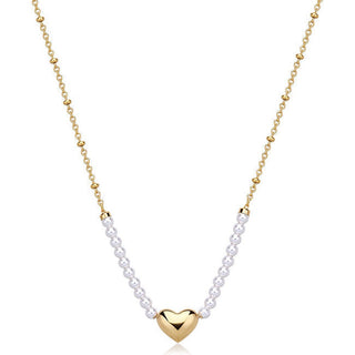 S'agapõ Romantic gold-plated Collana with pearls Stellar SSE34