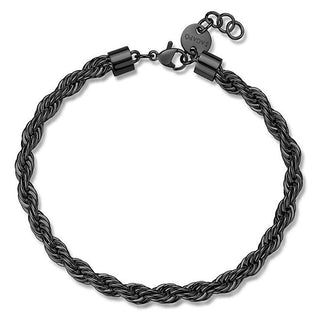 S'agapõ Black steel Bracciale Valis Ripple SRP94