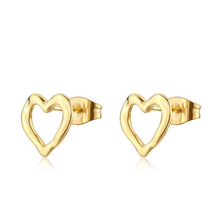 S'agapõ Luxury gold-plated heart-shaped Orecchini Emotion SMO22