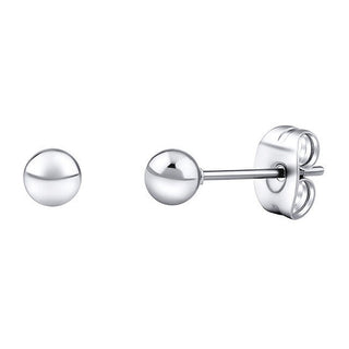 Silvego Orecchini made of surgical steel - balls 4 mm da donna and children KMM68742