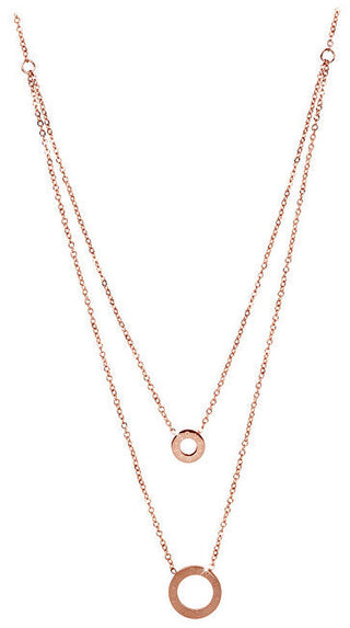 Troli Double pink gold plated Collana