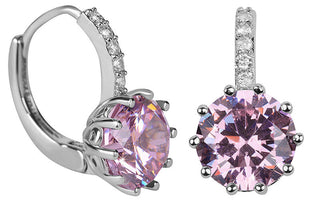 Troli Glittering Orecchini with pink crystals