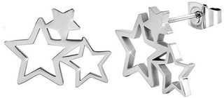 Troli Three-star steel Orecchini