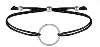 Troli String Bracciale with black / steel Anello