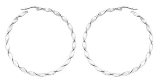 Troli Steel round Orecchini 2 - 5 cm - Diameter: 5 cm