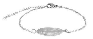 Troli Stylish steel Bracciale with feather