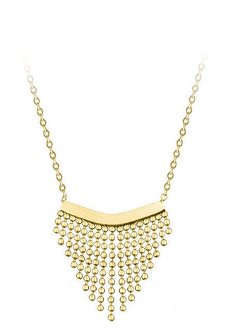 Troli Modern steel Collana with Chains Gold ornament