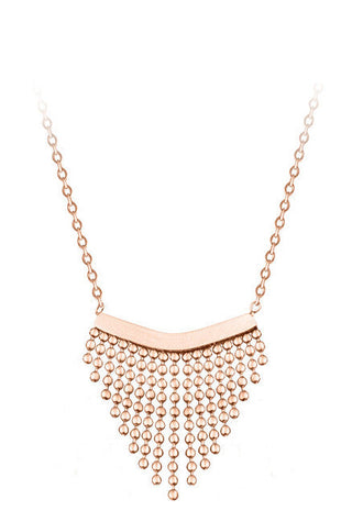 Troli Modern steel Collana with Chains Rose Gold ornament