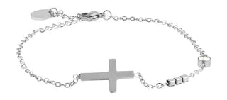 Troli Minimalist steel Bracciale con una cruz VCBW024S