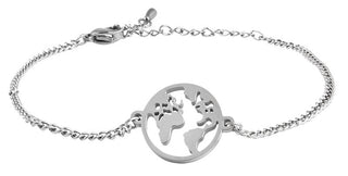 Troli Playful steel Bracciale World map VCBW012S
