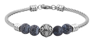 Troli Stylish steel Bracciale with beads VEDB0291S-A