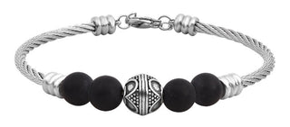 Troli Modern steel Bracciale with beads VEDB0291S-C