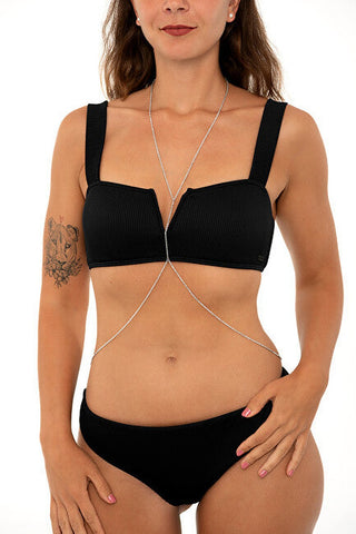 Troli Timeless steel Collana with a drawstring at the waist
