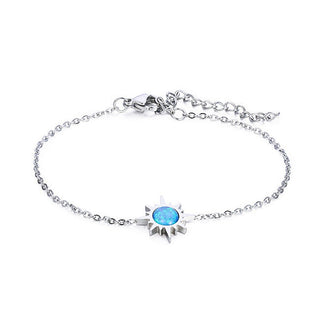 Troli Fine steel Bracciale with blue synthetic opal