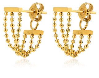 Troli Original gold-plated Orecchini with chains