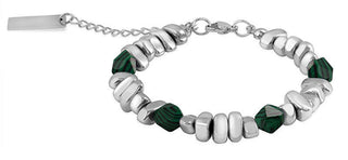 Troli Bead Bracciale made of steel with malachite