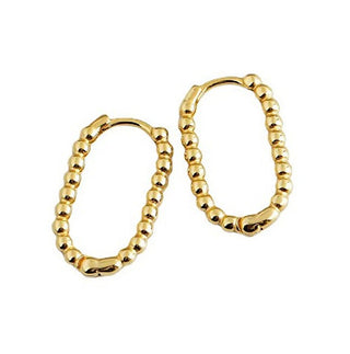 Troli Gold-plated oval steel Orecchini