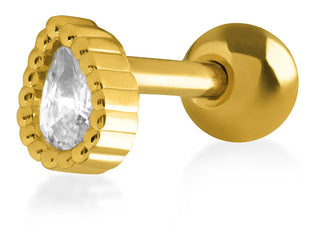 Troli Piercing gold-plated drop Orecchini