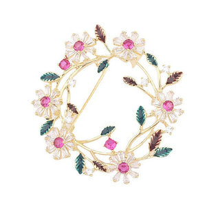Troli Gold plated Spilla Flower wreath Gold