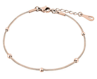 Troli Rose gold-plated anklet con Hadek balls
