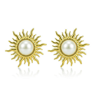 Victoria walls Gold-plated Earrings Sun with pearl Elmora Gold VWE260670G