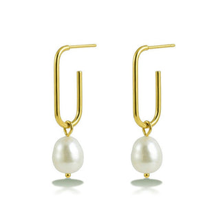 Victoria walls Gold-plated 2in1 Earrings with Sylmara Gold pearl VWE260814G
