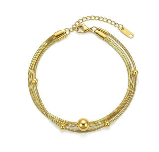 Victoria walls Double gold-plated Bracelet Norevia Gold VWB260718G