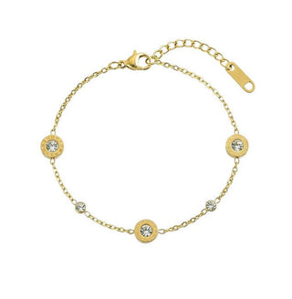 Victoria walls Gold-plated Women's Bracelet with Clear Crystals VWB260827G
