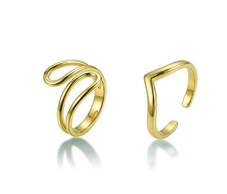 Victoria walls Elegant set of gold-plated rings VWS260867G — Rings