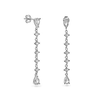 Again jewelry Luxury Silver Cubic Zirconia Earrings AJNS0020