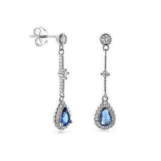 Again jewelry Elegant Silver Earrings with Cubic Zirconia AJNS0066