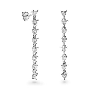 Again jewelry Romantic Silver Earrings with Cubic Zirconia AJNS0037